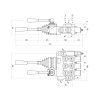 Hydraulický rozvádzač 3 sekciový 40L min joystic schema