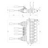 Hydraulický rozvádzač 7 sekciový 40L min + 2x joystic sch