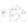 Brzdiaci ventil jednostranný 1 2 counterbalance VBCL,60L min schéma 1