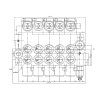Hydraulický rozvádzač 5 sekciový 40 L min HLR schéma 1