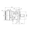 Hydromotor SMR 315 hriadeľ 32mm schéma