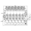 Hydraulický rozvádzač 6 sekciový 40 L min HLR schéma 1