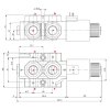 Hydraulická výhybka 6 2 cestný elektrohydraulický ventil 24V 140L min Walvoil schéma bez loga