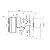 Hydromotor SMR 200 hriadeľ 32mm schéma