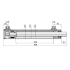 Hydraulický valec výsuv 500mm, 40 22 500 bez oka schéma