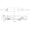 Hydraulický valec výsuv 350mm, 50 28 350, U30