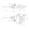 Hydraulický rozvádzač 3 sekciový 80L min joystic sch