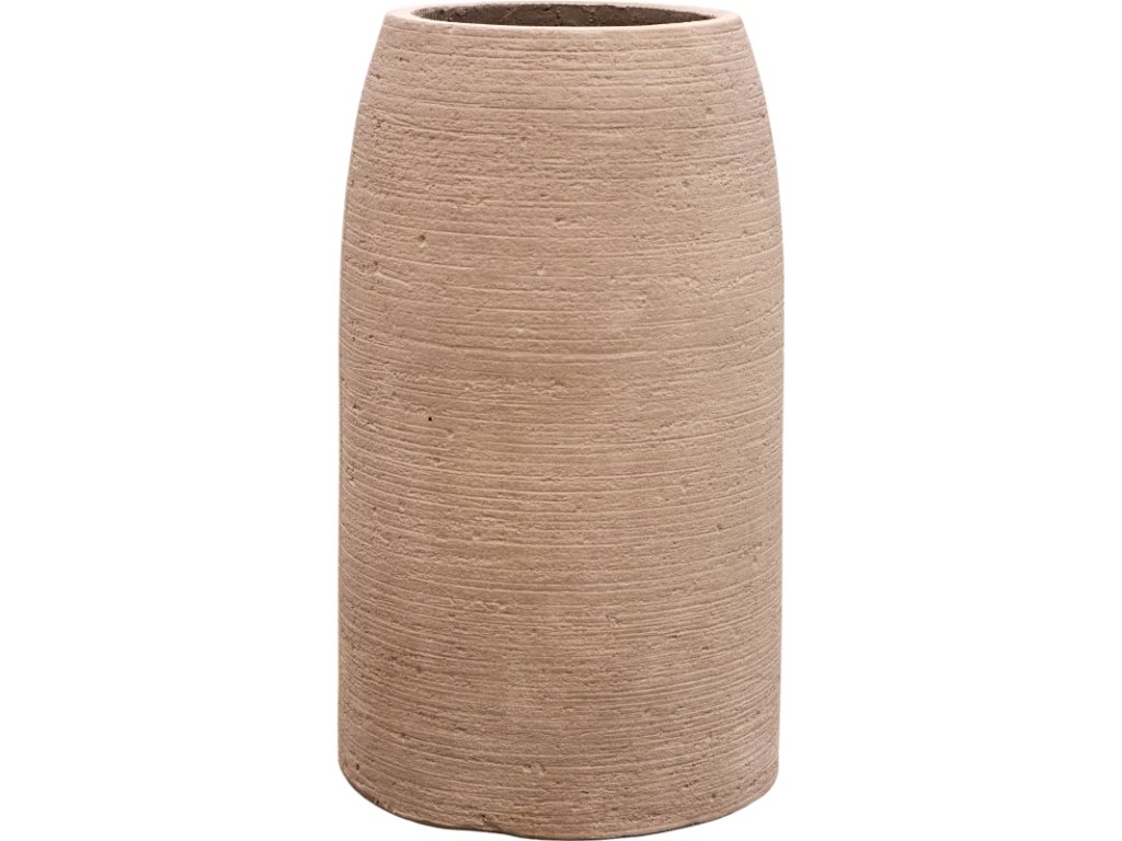 Vysoký kvetináč Colorado Vase Chocolate Brown, výška 46 cm, z recyklovaného fiberclay s betónovým vzhľadom