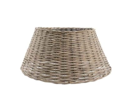 Prútený kôš na prekrytie vianočného stojana - sivý malý