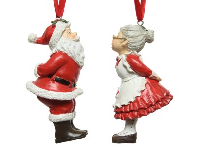 Vianočná figúrka na stromček - Santa Claus a pani Clausová