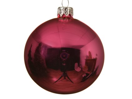 Sklenená vianočná guľa žiarivá ružová set 10cm HydroFlora Bratislava