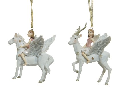 Vianočná figúrka - víla na pegasovi