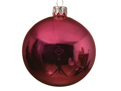 Veľká sklenená vianočná guľa žiarivá ružová 15cm HydroFlora Bratislava