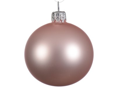 Vianočná guľa - matná ružová