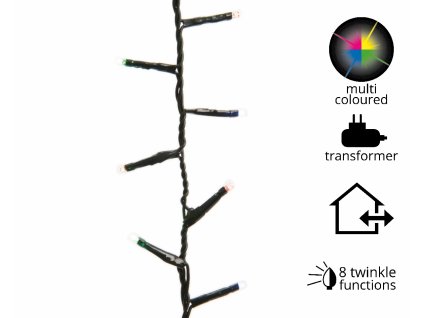 Vianočné svetielka 1-2GLOW - LED farebné, 8 režimov svietenia, int./ext., na strom do 2,1m