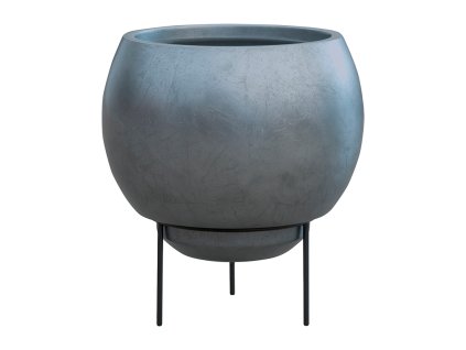 Kvetináč Baq Metallic Silver leaf R34cm V31cm