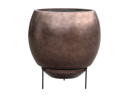 Kvetináč Baq Metallic Silver leaf R48cm V45cm