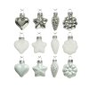 Bielo - strieborné vianočné ozdoby