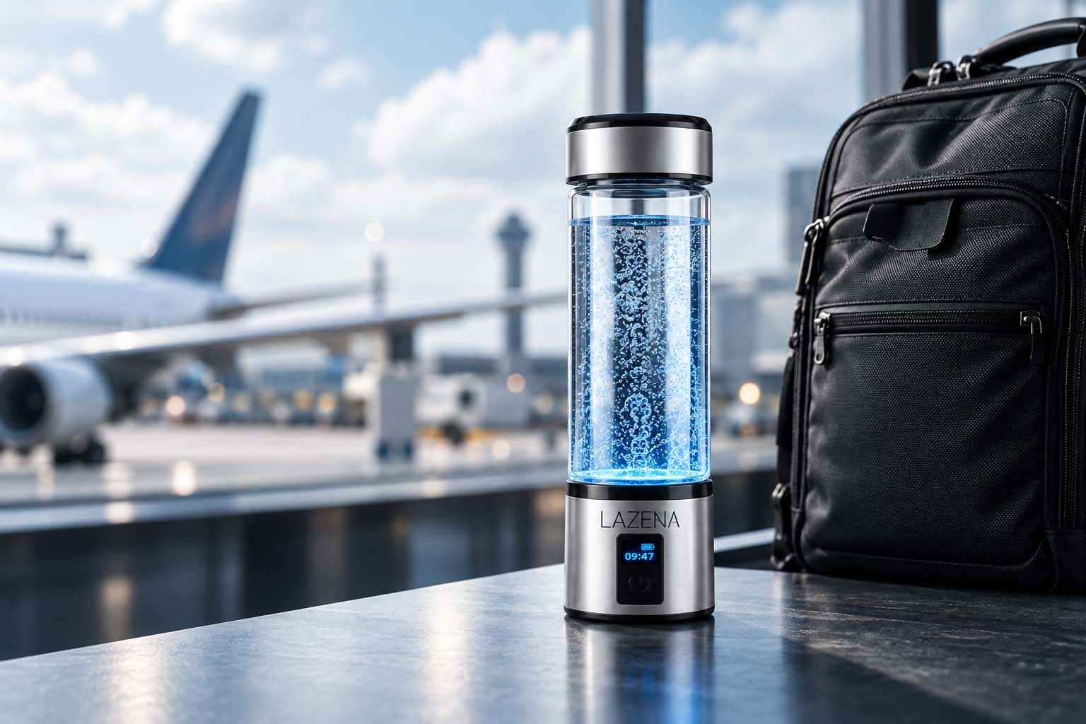LAZENA hydrogen bottle while travelling