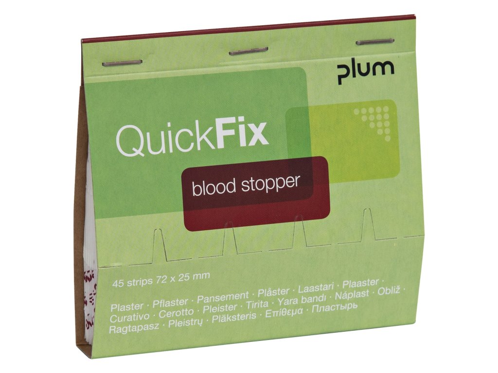 Plum QuickFix Blood Stopper s hemostatickým účinkom – náhradné balenie 1 blister – 45 ks