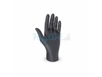 Rukavice nitrilové čierne, nepúdrované veľkosť S  100 ks
