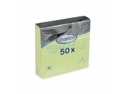 Obrúsky 2-vrstvé, 33 x 33 cm žltozelené 50ks/bal.