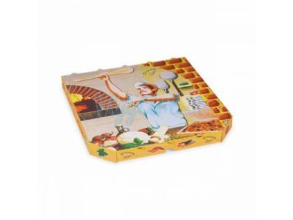 Krabica na pizzu z vlnitej lepenky 33 x 33 x 3 cm