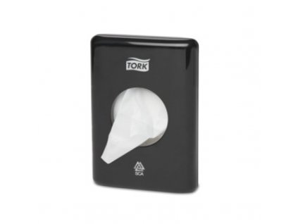 Tork zásobník na sáčky na dámsku hygienu, čierny plast, systém B5, FOR LADY