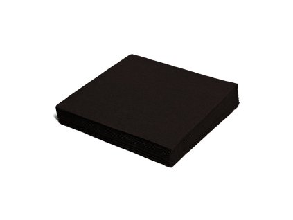 obrusky 2 vrstve 24x24 cm cierne 250ks