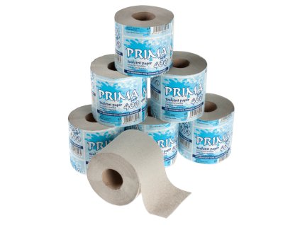 Toaletní papír PRIMASOFT 1vrstvý, recykl, 34m, 1x25g/m2, š.9cm, 32ks/bal,
