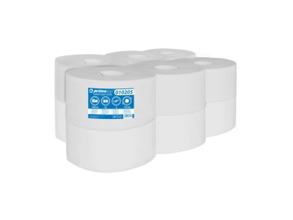 Toaletní papír PRIMASOFT 190 2vrstvý, recykl, 120m, 2x17g/m2, š.9cm, 12ks/bal,