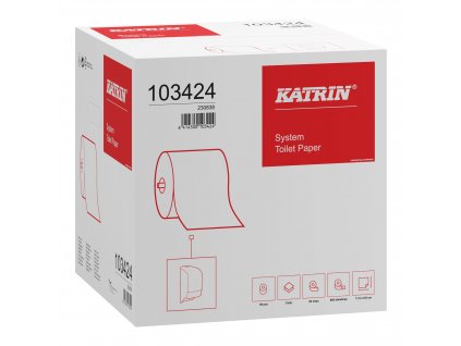 103424 katrin dispenser toilet paper roll system 800 sheets 2 ply carton