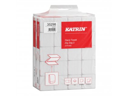 35298 katrin v fold paper towels zig zag 200 sheets 2 ply handy pack