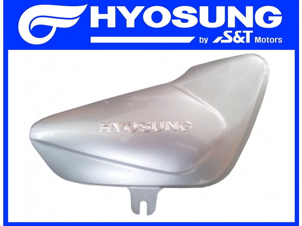 [1/a] Boční kryt pravý / stříbrná perleť (FIG34) - Hyosung GV 250