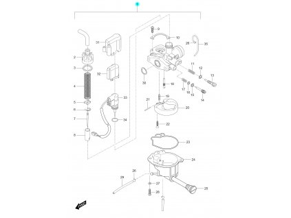 [1/b] Karburátor kompletní (FIG05) - Hyosung SD 50 Sense