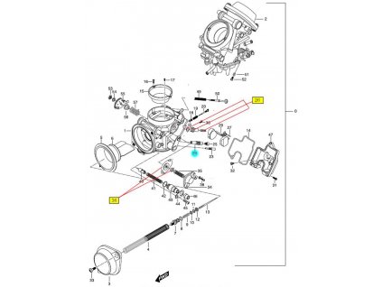 [24] Držák hlavní trysky (FIG10) - Hyosung GT 650 N