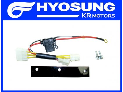 [5] Držák regulátoru včetně kabelového zapojení (nová verze) (elektrické jednotky) - Hyosung RX 125