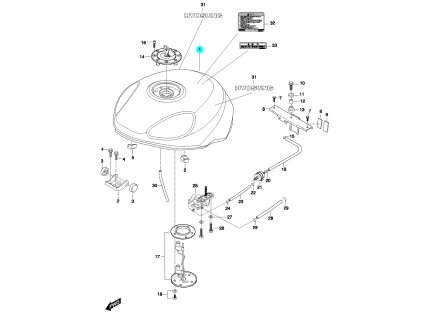 [1] Nádrž / černá (palivová nádrž) - Hyosung GT 650 N