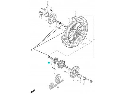 [18] Ložisko (FIG46) - Hyosung GT 125 N