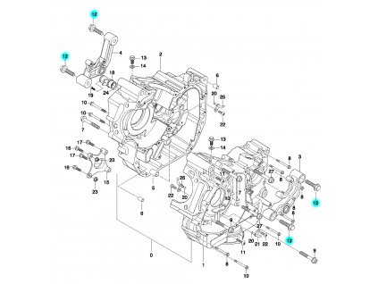 [12] Šroub (skříň klikového hřídele) - Hyosung GT 650 N
