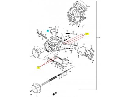 [15] Pouzdro (karburátor) - Hyosung GT 650 N