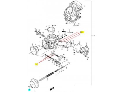 [33] Šroub (karburátor) - Hyosung GT 650 N