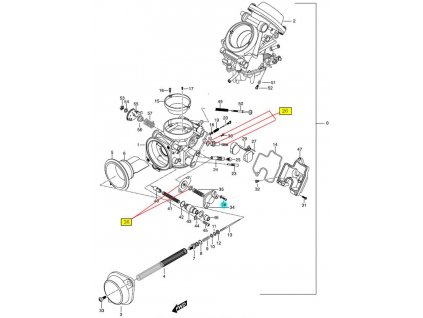 [38] Šroub (karburátor) - Hyosung GT 650 N