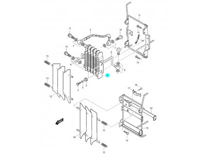 [1] Olejový chladič (FIG06) - Hyosung RX 125