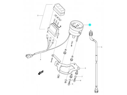 [1] Ukazatel rychlosti (FIG22) - Hyosung RX 125