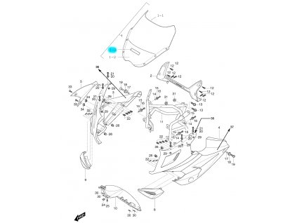 [1-3] Samolepa HYOSUNG (FIG48) - Hyosung GT 125 R