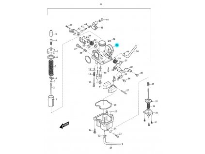 [29] Hřídel sytiče (karburátor) - Hyosung RX 125