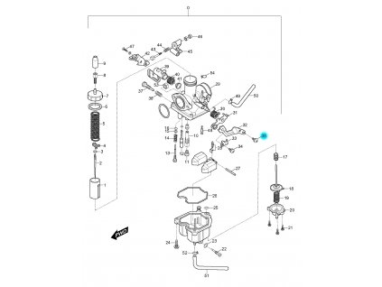[35] Šroub (karburátor) - Hyosung RX 125