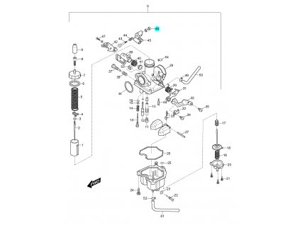 [46] Matice (karburátor) - Hyosung RX 125