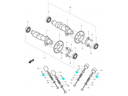 [11] Sedlo pružiny ventilu (FIG08h) - Hyosung GV 250